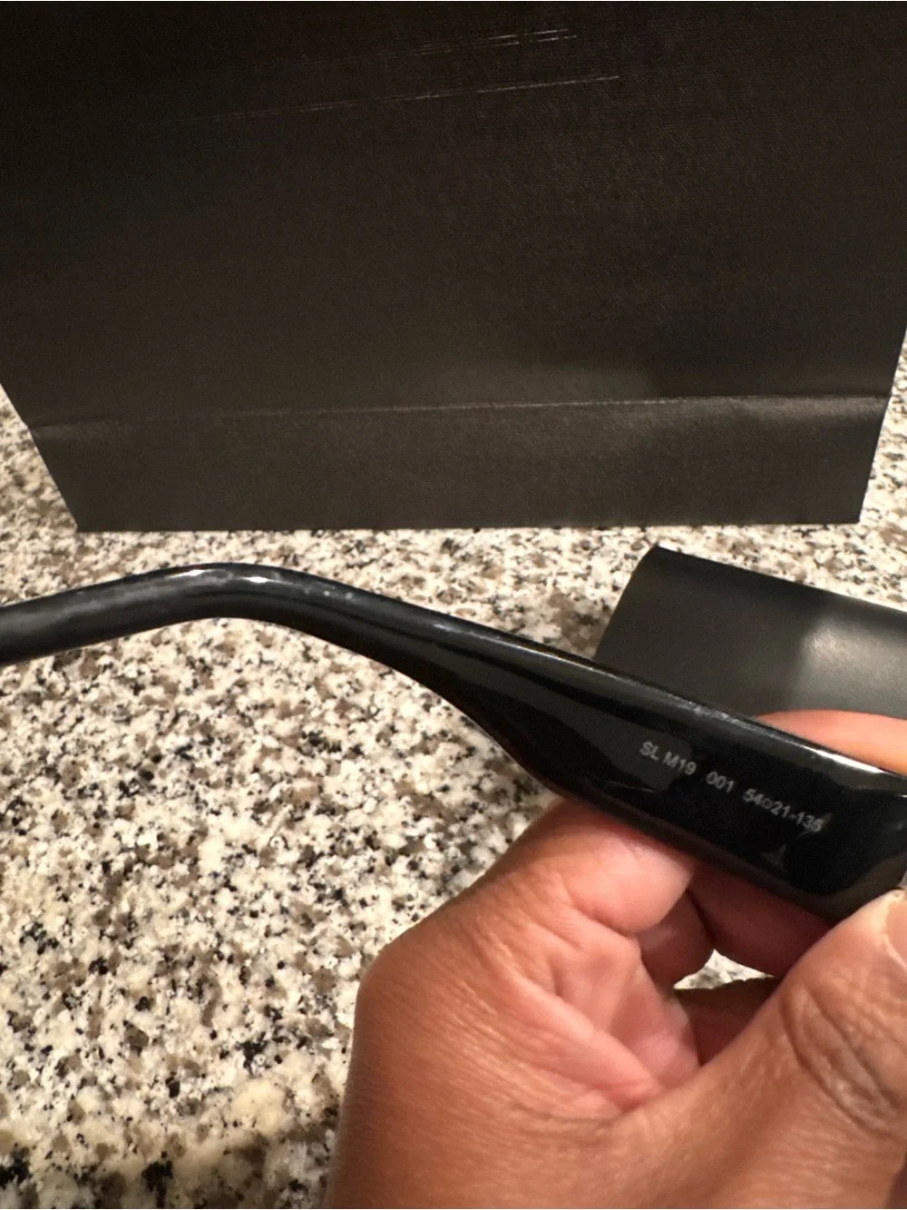 Saint Laurent Black SLM19 Wayfarer Sunglasses - Picture 8 of 9
